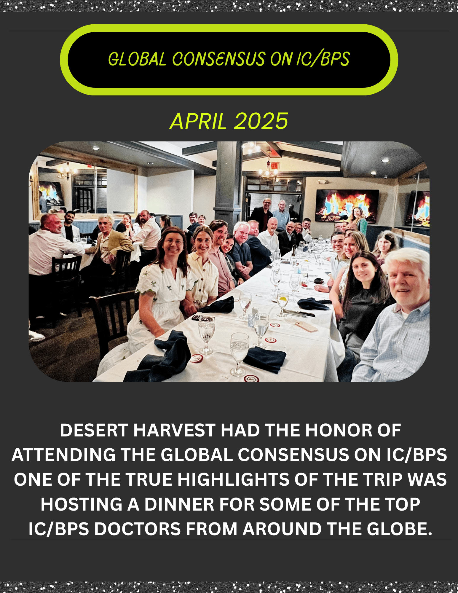 April 2025 — Global Consensus on IC/BPS dinner with top doctors