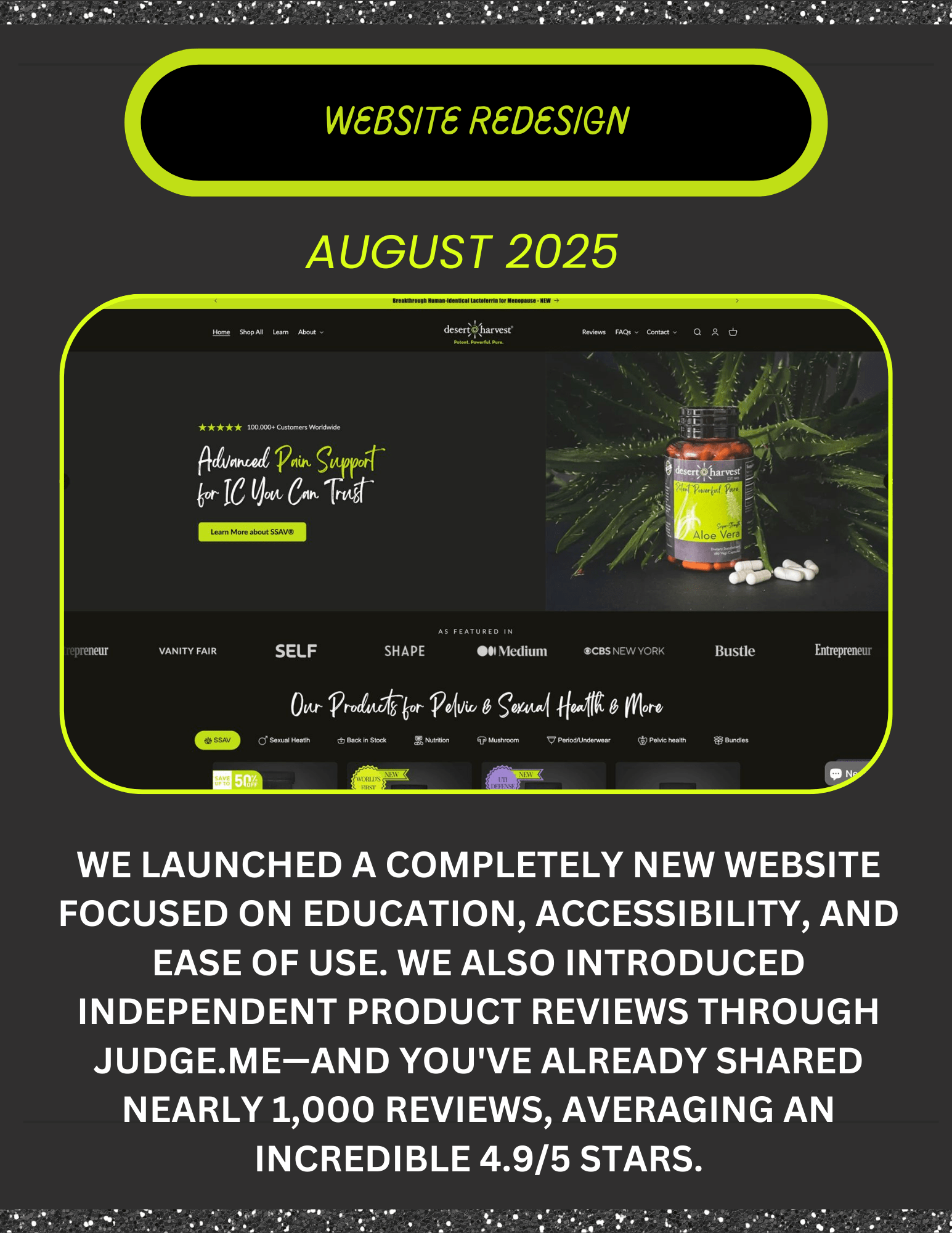 August 2025 — Website redesign launch