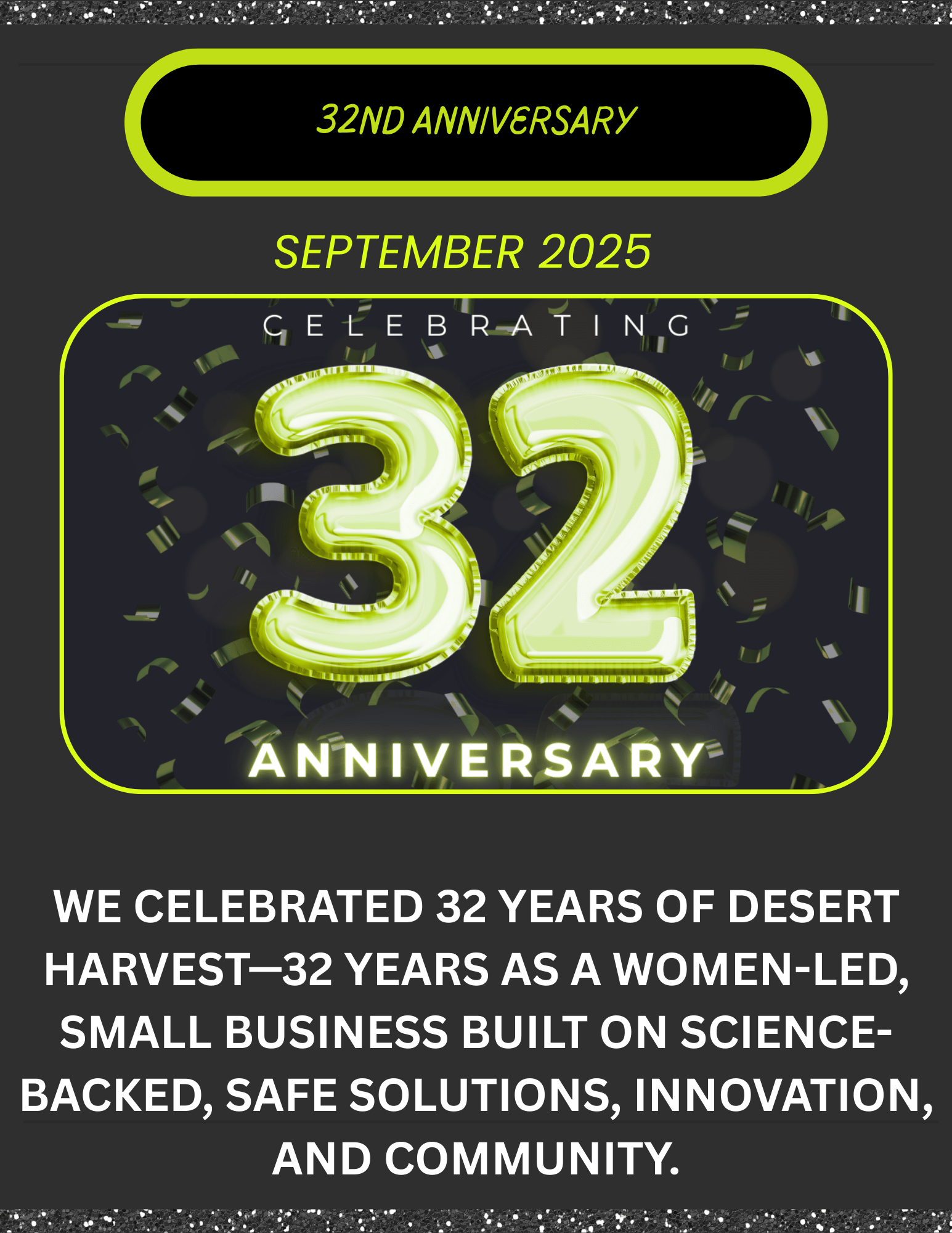 September 2025 — 32nd Anniversary celebration