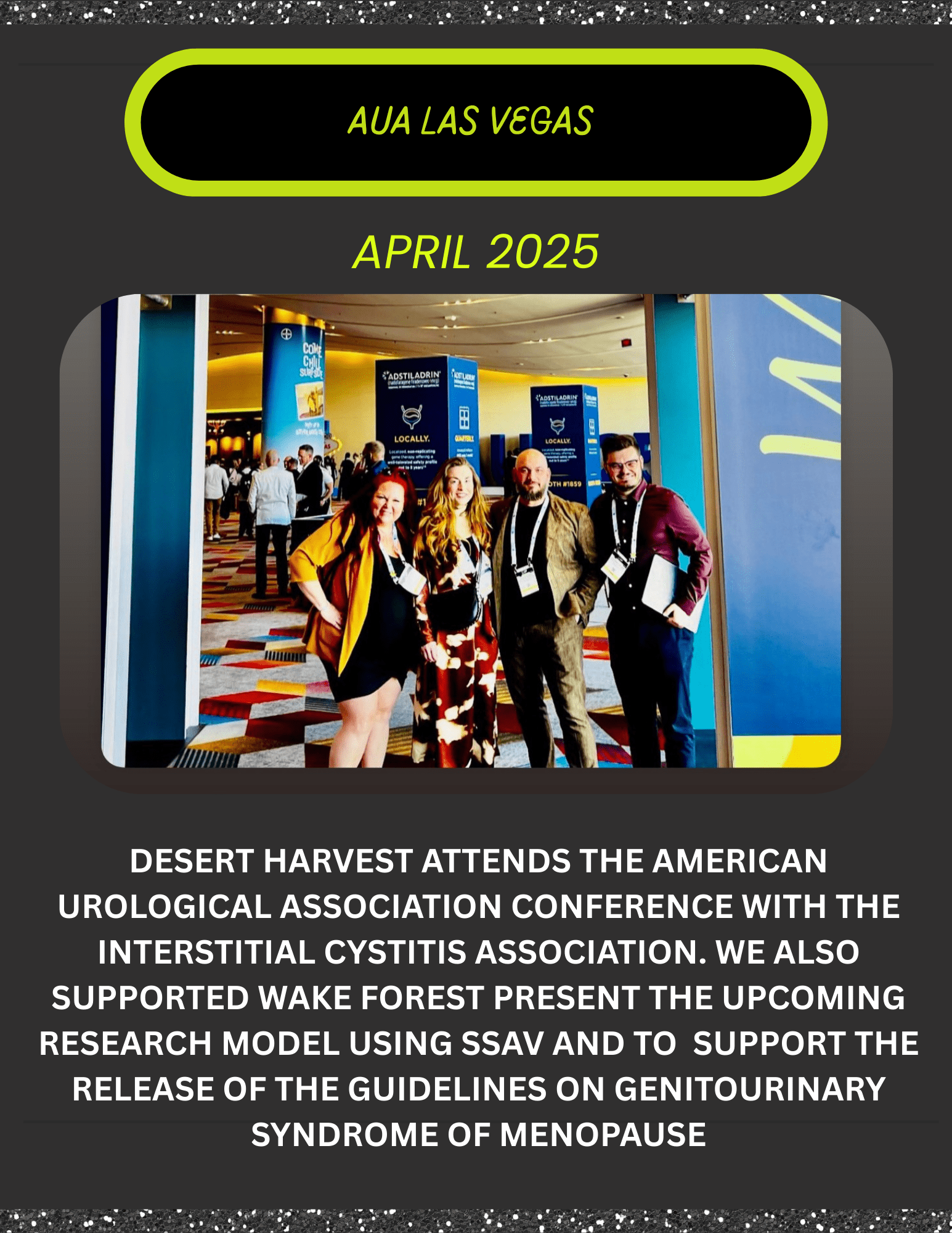 April 2025 — AUA Las Vegas with Interstitial Cystitis Association